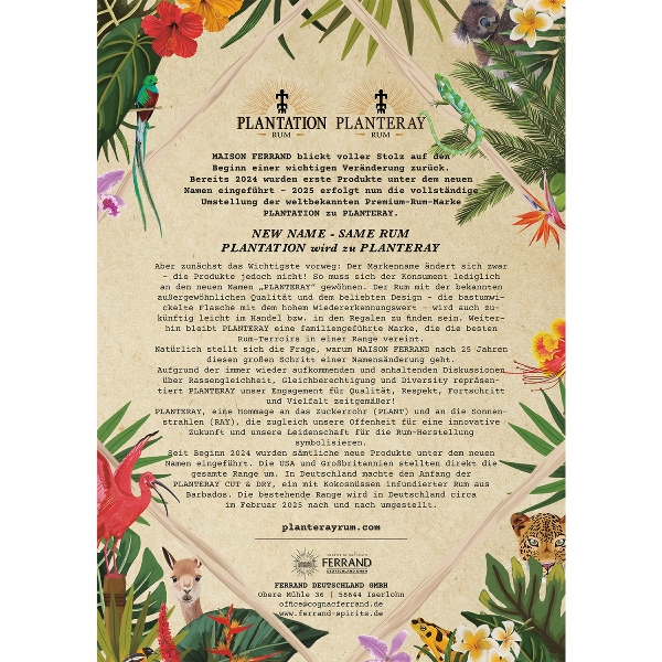 Planteray Barbados Extra Old Anniversaire 40 % + 2 Gläser 2
