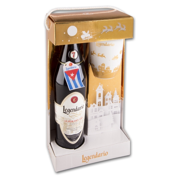 Legendario Elixir de Cuba Weihnachtsedition mit Becher