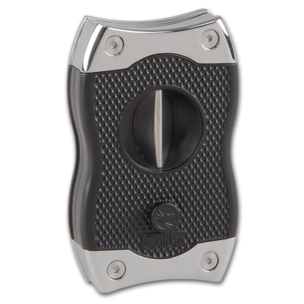 Colibri Zigarrenabschneider Flach- & Kerbschnitt schwarz/chrom